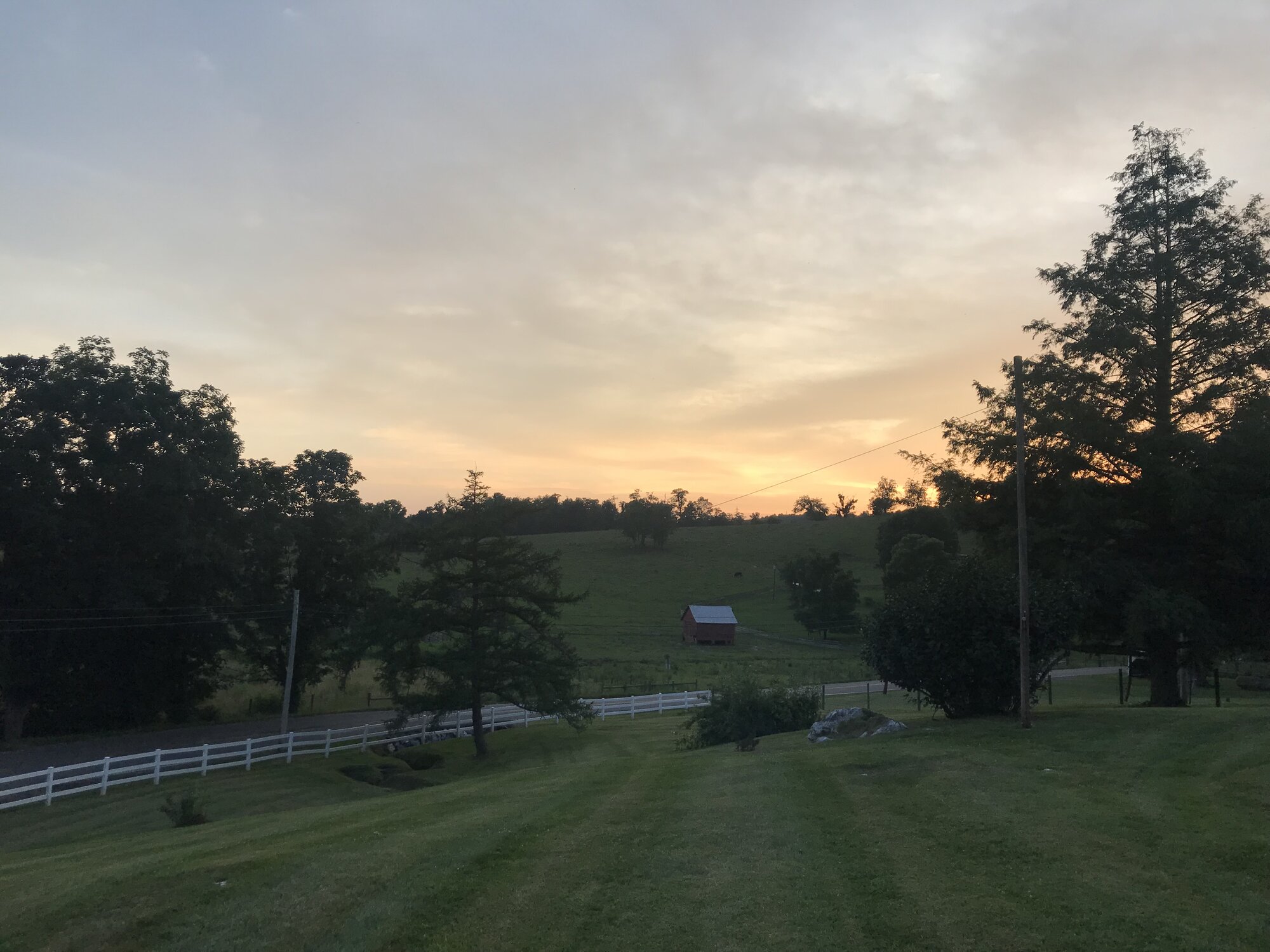 Sunset over the barn